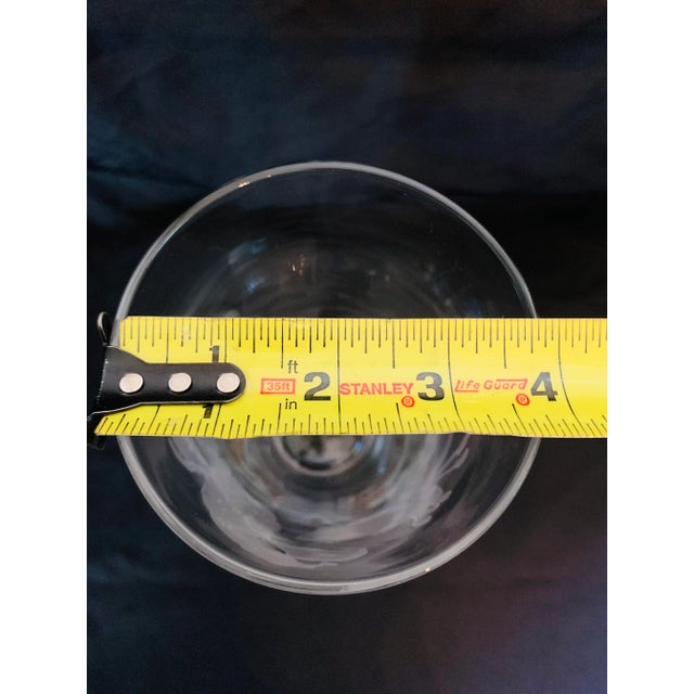 Mid 20th Century Perry Coyle Tall Etched Glass Lily Vase For Sale - Image 11 of 13