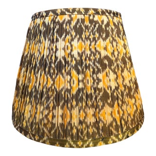 Early 20th Century Pleated Ikat Lampshade For Sale