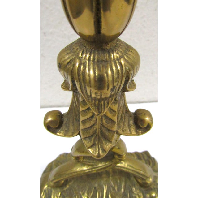 Antique Victorian-Era Solid Brass Doorstop Door Porter For Sale - Image 13 of 16