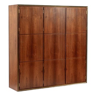 Exceptional Mid Century Danish Modern Floating Rosewood Wall Cabinet 1950s For Sale