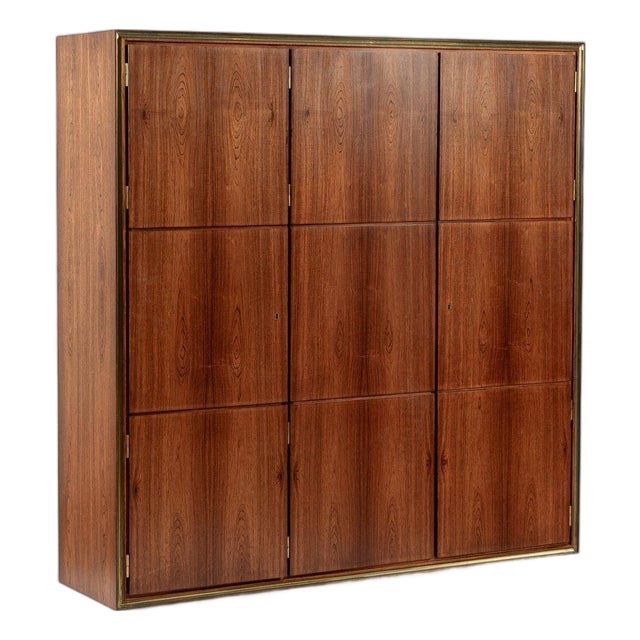 Exceptional Mid Century Danish Modern Floating Rosewood Wall Cabinet 1950s For Sale