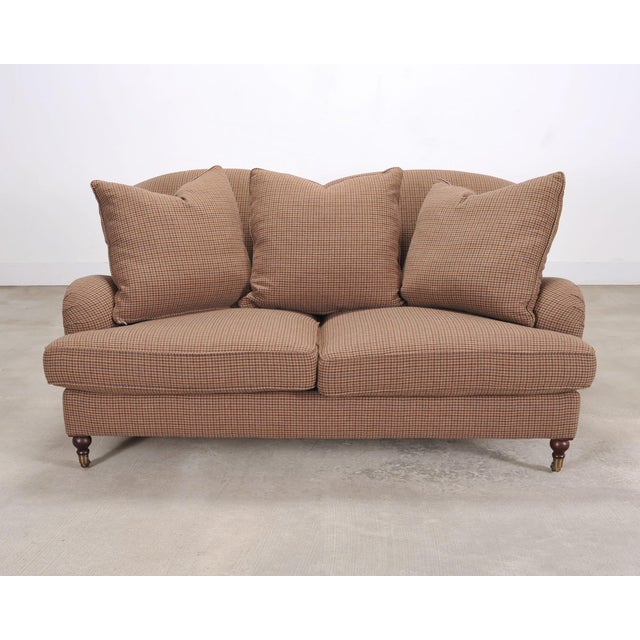 English Ralph Lauren Country English Somerville Sofa Settee in Tweed For Sale - Image 3 of 18