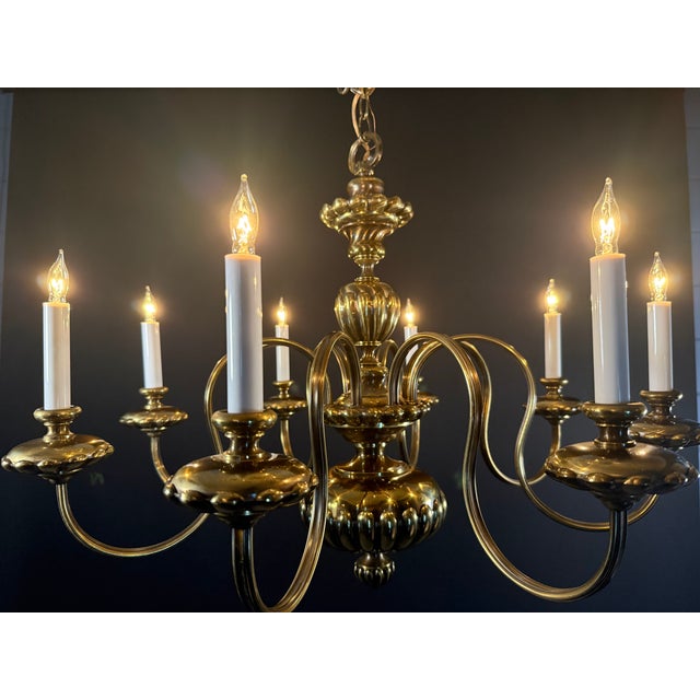 Vintage Gaetano Sciolari Mid-Century Modern 8-Light Chandelier – Italian Brass. Iconic Mid-Century Modern chandelier by...