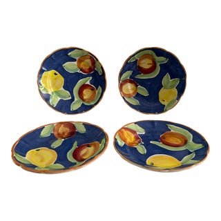 Set of 4 Vintage Salad Plates From Mexico For Sale