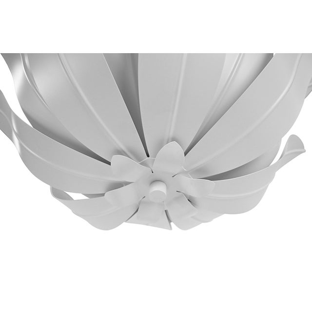 Matthew Izzo Home Leander Matte White Leaf Blossom Chandelier For Sale In New York - Image 6 of 6