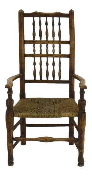 19th Century English Lancaster Ladder Back Arm Chair
