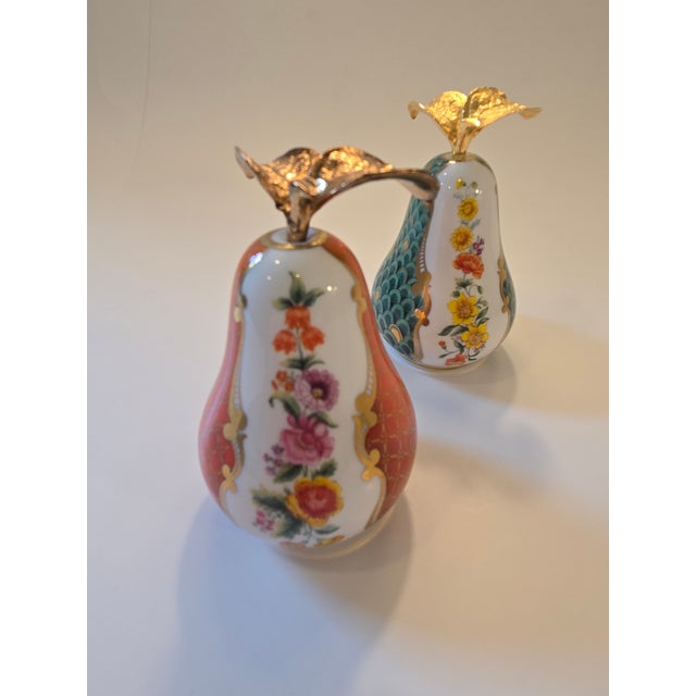 Burnt Orange Pair of Royal Worcester Candle Snuffers For Sale - Image 8 of 10