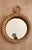 Vintage Coastal style rope framed and wood back round mirror