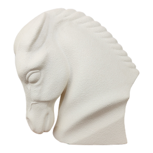 Large Vintage White Royal Haeger Ceramic Horse Head | Mid-Century Modern Pottery Sculpture