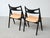1950s Set of Fully Restored Sawbuck Chairs in Ebonized Oak by Hans J. Wegner for Carl Hansen & Søn, 1950s For Sale - Image 5 of 8