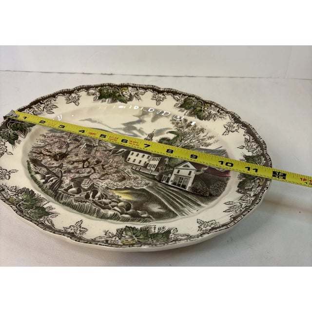 Mid-Century Modern Vintage Johnson Brothers English Cottage Friendly Village Serving Platter For Sale - Image 3 of 7
