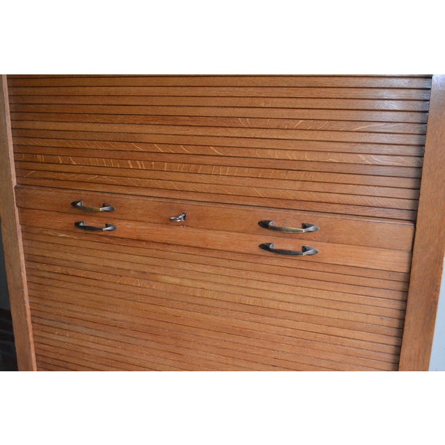 Large Filing Cabinet in Oak For Sale - Image 5 of 10
