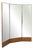Mid-Century Modern Italian Free-Standing Mirror with Three Wooden Doors, 1960s For Sale