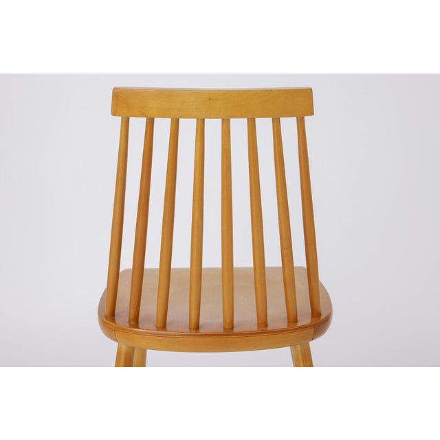 Vintage Scandinavian Swedish Beechwood Pinocchio Dining Chair by Yngve Ekström, 1960s For Sale - Image 6 of 9