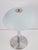 1960s Mid-Century Mushroom Table Lamp in Sandblasted Glass, Stainless Steel & Chrome, 1960s For Sale - Image 5 of 8