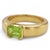 Natural Peridot Statement Ring • 925 Sterling Silver Minimalist Chunky Signet Unisex Ring Us 7 For Sale - Image 4 of 5