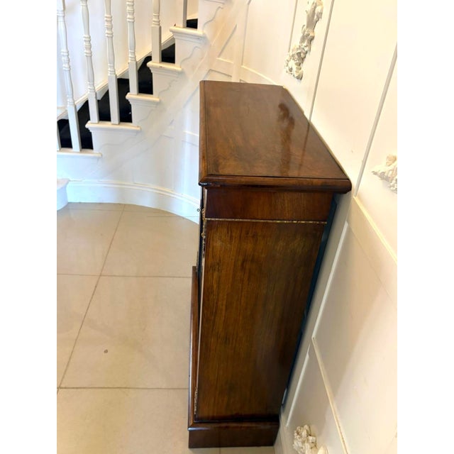 Brown Antique Victorian Walnut Pier Cabinet with Ormolu Mounts, 1860s For Sale - Image 8 of 9