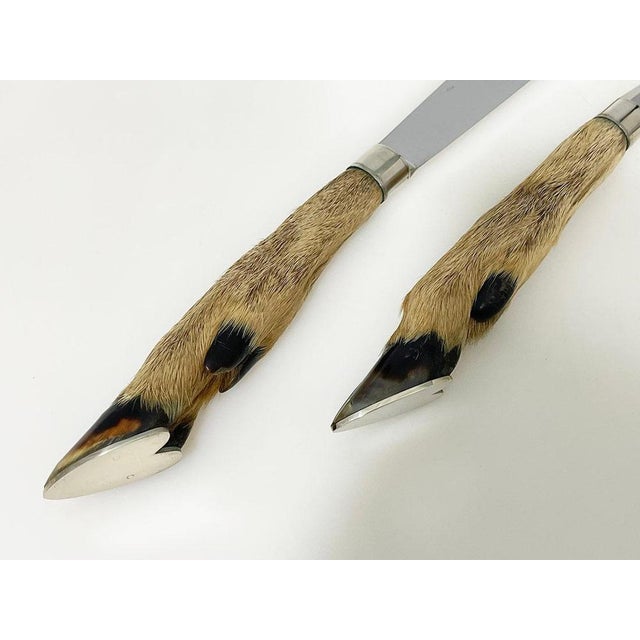 Metal French Carving Set by Eloi for Hermès, 1920s For Sale - Image 7 of 12