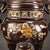 Metal Solid Copper Gilt Gold & Silver High-Relief Incense Burner Censer With Laughing Buddha & Dragons For Sale - Image 7 of 10