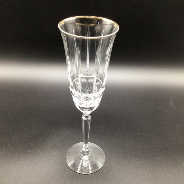 2000 - 2009 Lenox Classic Regency Fluted Champagne Glasses-Set of 2 For Sale - Image 5 of 12