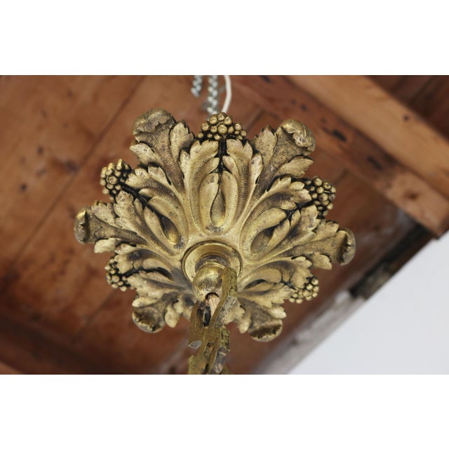 Large Antique French Art Nouveau Pendant Light, 1910 For Sale - Image 3 of 14