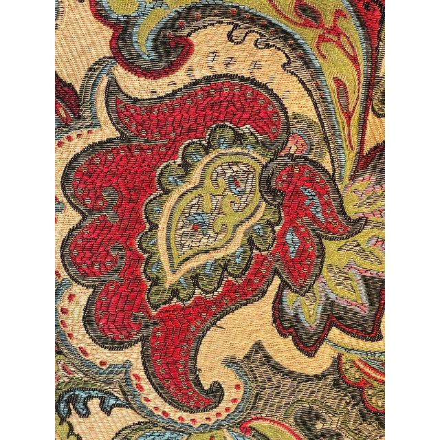 Gorgeous Pair of Colourful Brocade Pillows Fortuny Style For Sale - Image 4 of 5