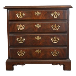 Vintage Drexel "18th Century Collection" Mahogany 4-Drawer Nightstand For Sale