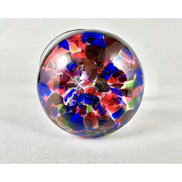 Hand Blown Multi-Color Vase from Glasbläserei Heimbach, Germany For Sale - Image 4 of 7