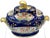 Chamberlains Worcester 'Africa' Pattern Cobalt Diminutive Tureen & Platter - Set of 3 For Sale - Image 11 of 12