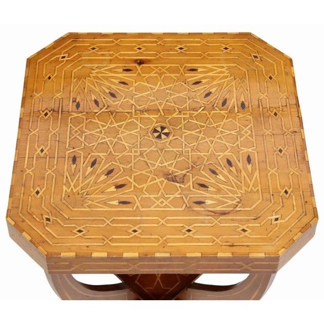 A magnificent period Italian Art Deco Moderne elaborately inlaid table. circa 1930 Finely hand-crafted in Italy, most...