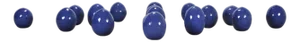Set of Blue Glazed Ceramic Garden Egg Sculptures After Jun Kaneko