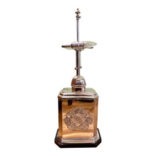 1991 Mario Buatta for Frederick Cooper Silver Plate Tea Caddy Canister Lamp For Sale