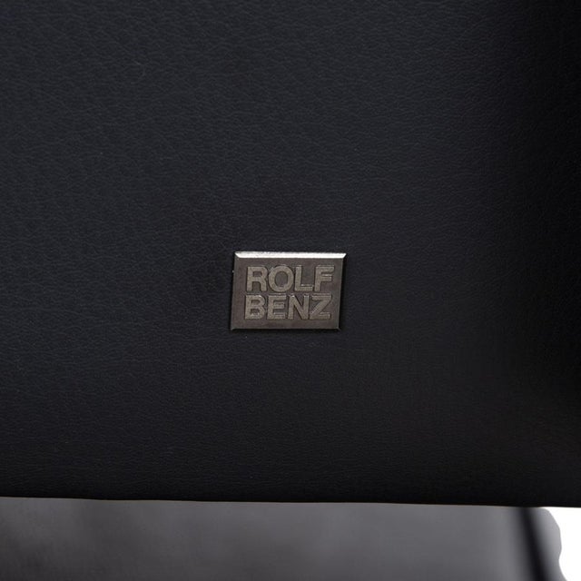 Set of Metal and Leather 6500 Armchair and Ottoman from Rolf Benz For Sale - Image 13 of 18