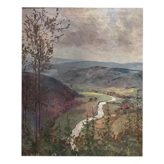 Meyer Moringen Helene, Wesertal Gieselwerder Reinhardswald View, 1890s, Oil on Canvas For Sale