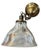 1920s Holophane Flat Bottom Shade on Original Old Brass Holder, Circa 1920 For Sale - Image 5 of 5