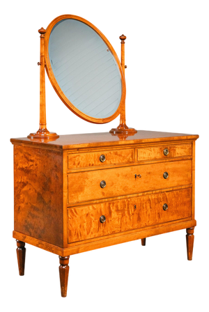 Early 20th Century Art Nouveau Chest of Drawers with Mirror