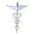 Aluminum Caduceus Symbol Medical Wall Mounted Sculpture Snakes & Wings For Sale