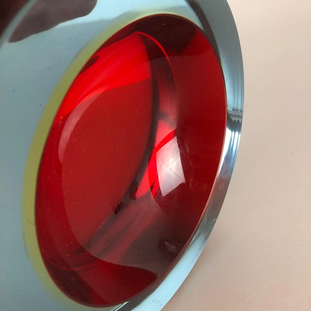 Extra Large Sommerso Murano Glass Bowl by Gino Cenedese for Cenedese Vetri, Italy, 1970s For Sale - Image 11 of 18