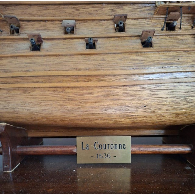 Large Model of the Ship La Couronne French Vessel, 1636 For Sale - Image 3 of 9