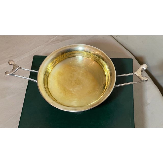 Art Deco Handmade Sterling Silver Gilt Macedonian Cylix Greek S. Kandarakis Compote Bowl For Sale - Image 3 of 13