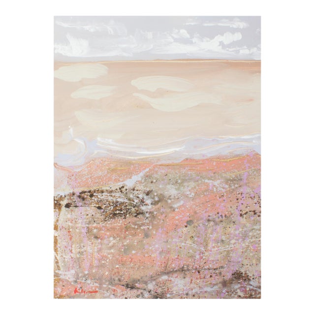 1980s Abstract Acrylic Landscape by Harry Hilson For Sale