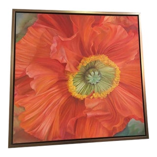 Framed Oil on Canvas "Delilah- Flower" by Shelly Gurton For Sale