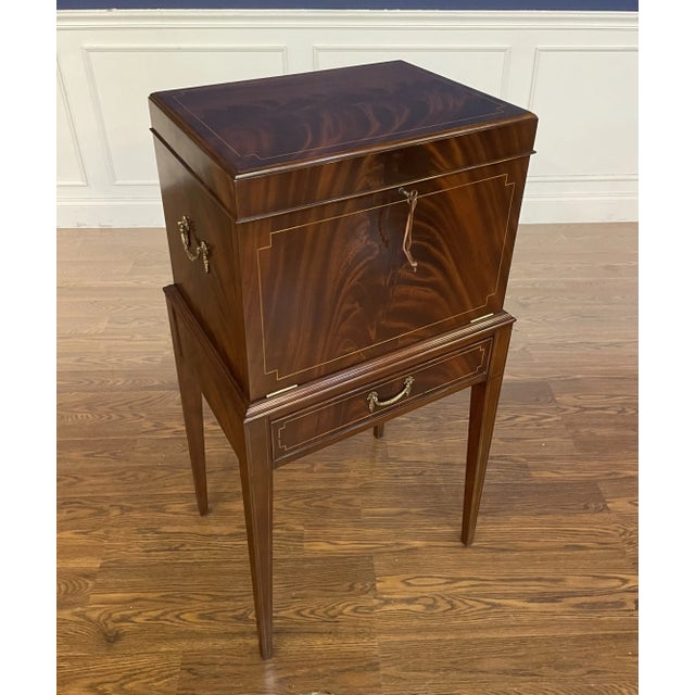 Traditional Hepplewhite Style Mahogany Silverware Chest by Leighton Hall - Showroom Sample For Sale - Image 4 of 12