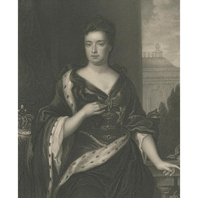 Antique Portrait of Queen Anne, 1850 For Sale - Image 4 of 9