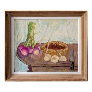 Frederick Arthur Jessup, Still Life with Chestnuts, Oil Painting on Canvas, 1963, Framed For Sale