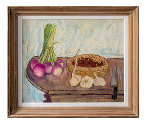 Frederick Arthur Jessup, Still Life with Chestnuts, Oil Painting on Canvas, 1963, Framed