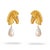 Majestic Horse & Baroque Pearl Gold Statement Earrings, A Pair For Sale - Image 9 of 9