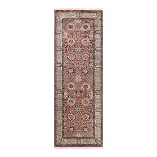 Mogul, One-of-a-Kind Hand-Knotted Area Rug - Pink, 3' 2" x 8' 10" For Sale