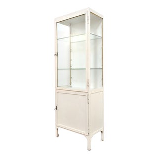 Medical Cabinet in Iron and Glass, 1978 For Sale