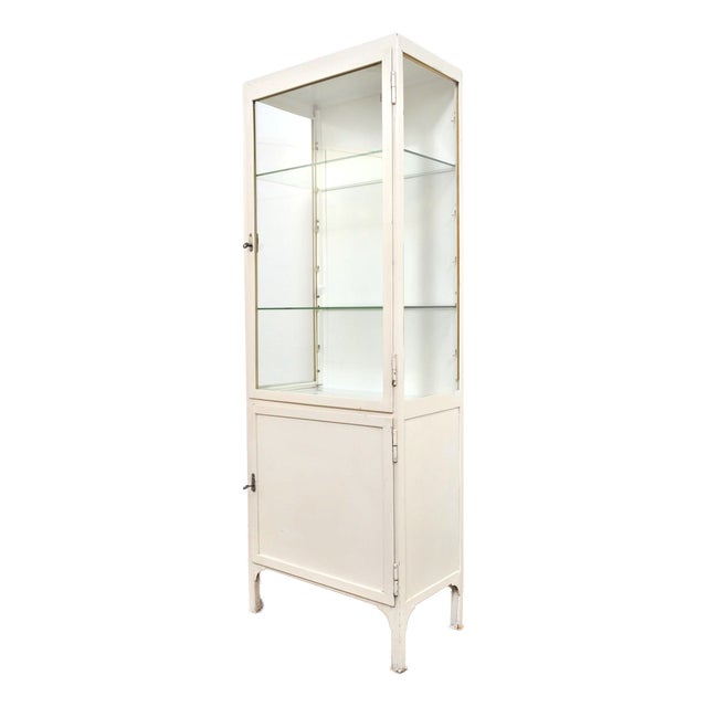 Medical Cabinet in Iron and Glass, 1978 For Sale